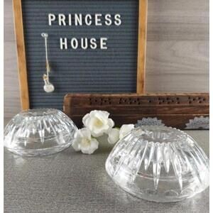 Princess House 24% Lead Crystal 3-Way Candle Holder Vintage NIB